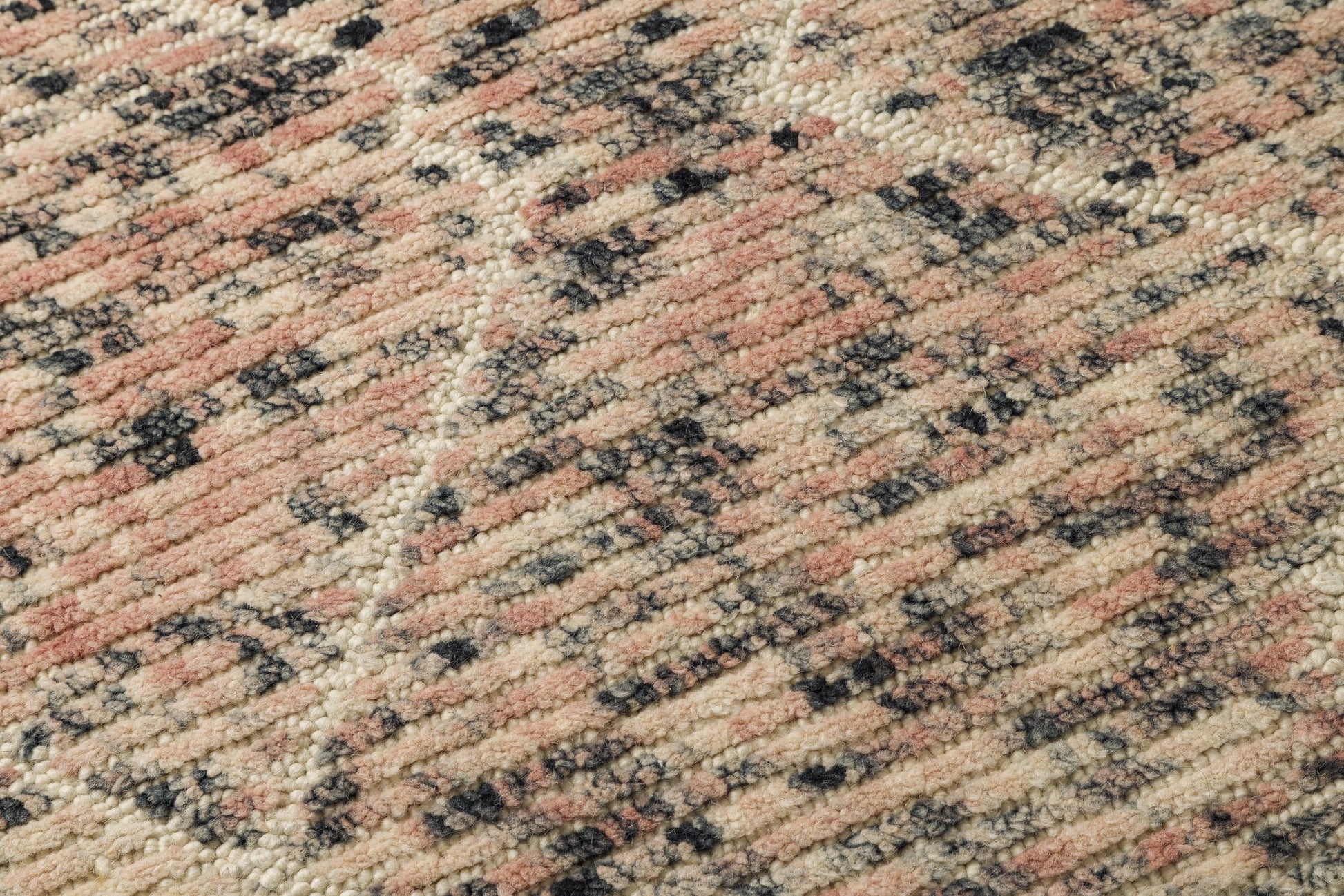 Blush Pixel - Handcrafted Wool Carpet - Wool - 7*5