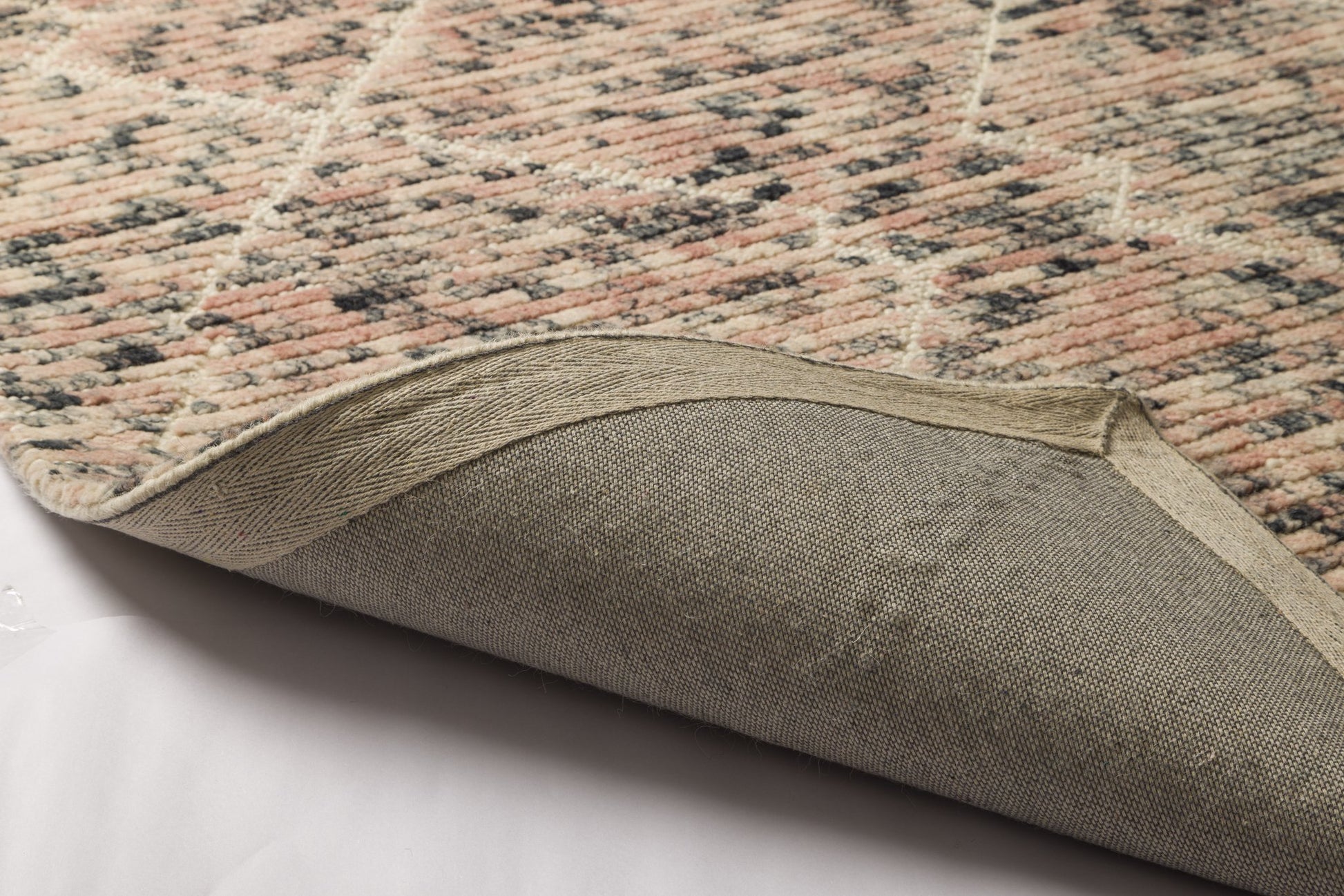 Blush Pixel - Handcrafted Wool Carpet - Wool - 7*5