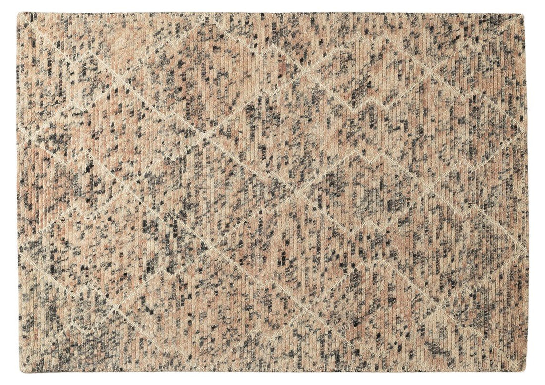 Blush Pixel - Handcrafted Wool Carpet - Wool - 7*5