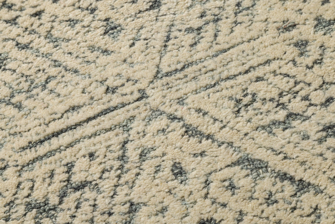 Aqua Vintage -  Handcrafted Wool Carpet - Wool - 7*5 ft