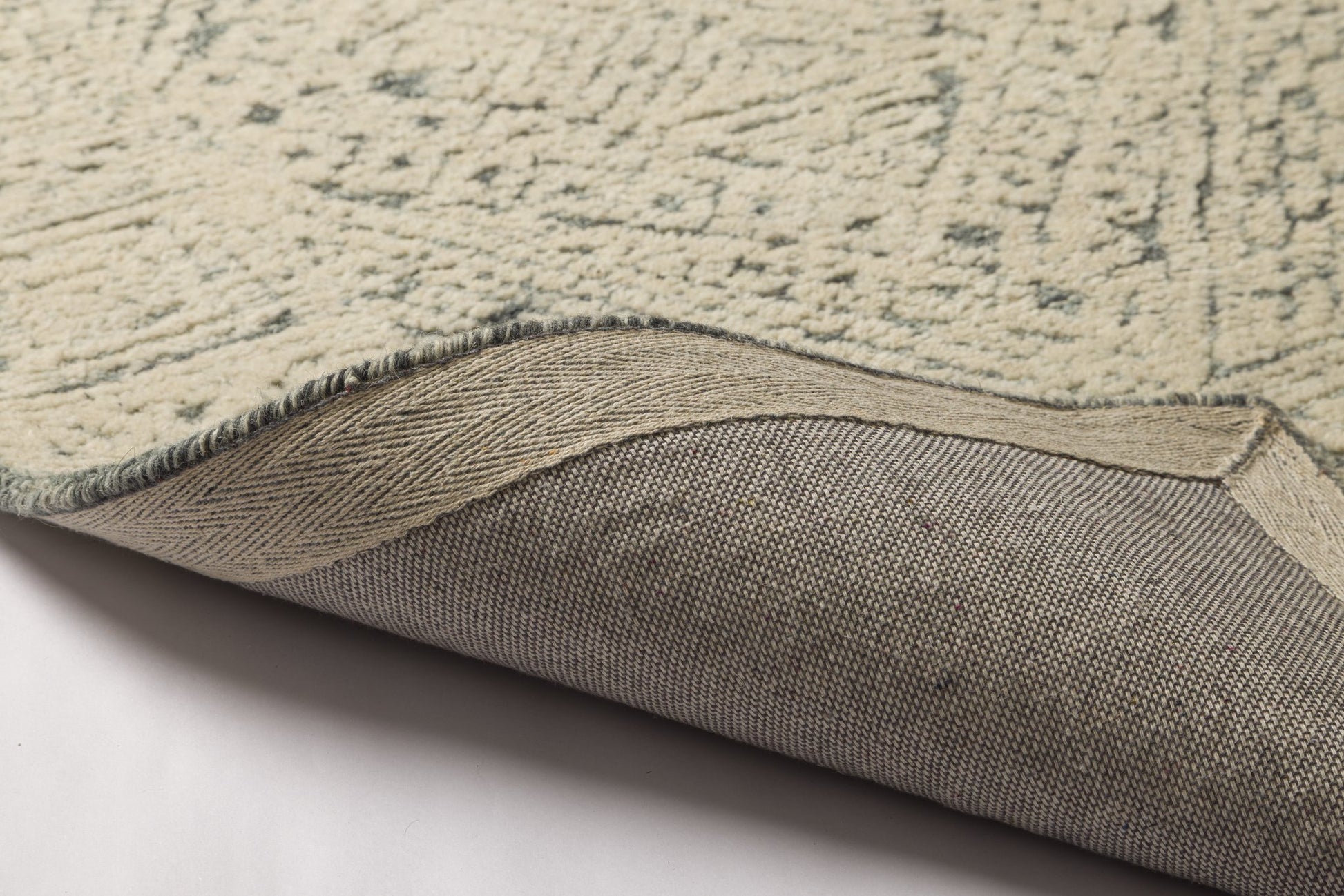 Aqua Vintage -  Handcrafted Wool Carpet - Wool - 7*5 ft