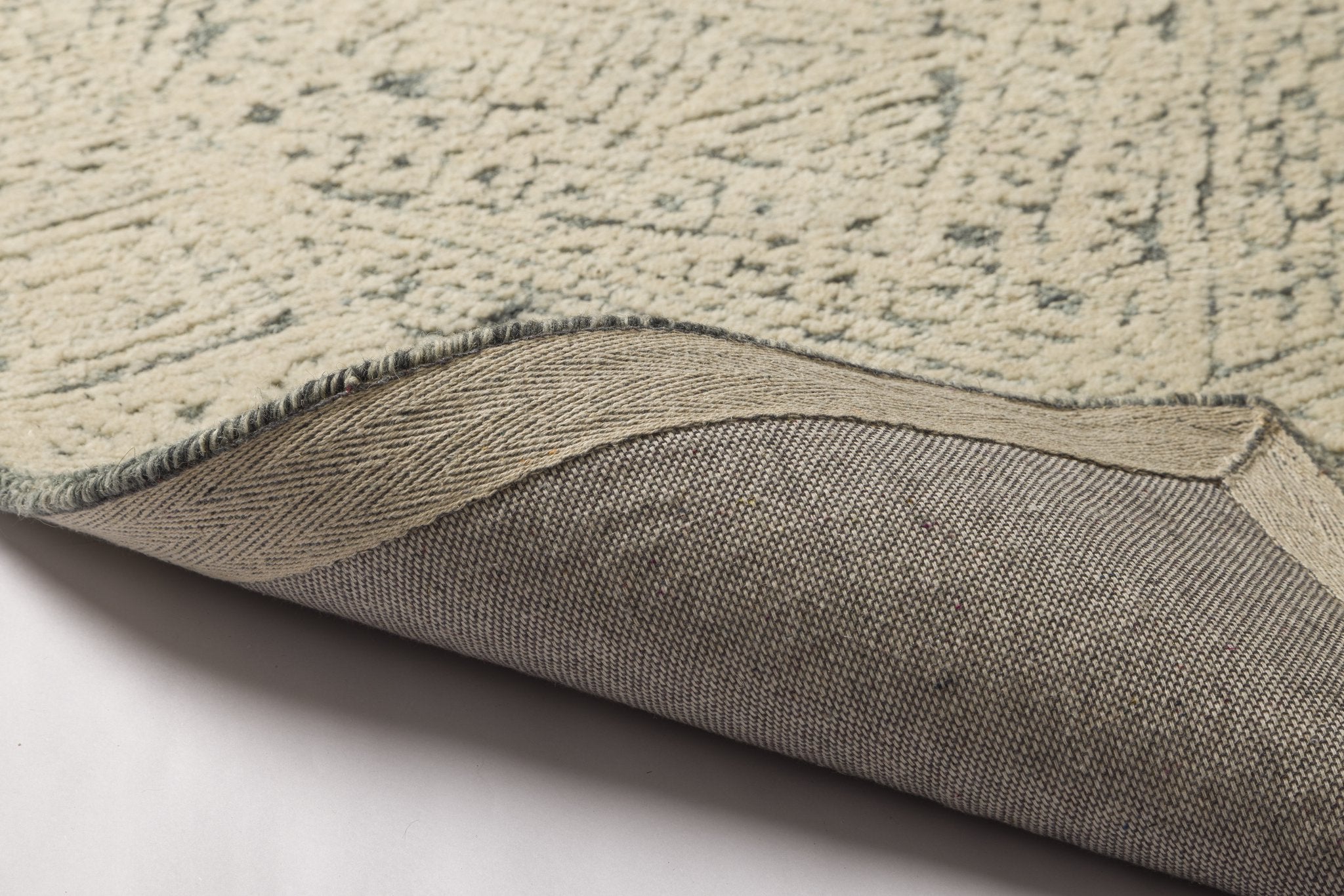 Aqua Vintage -  Handcrafted Wool Carpet - Wool - 7*5 ft
