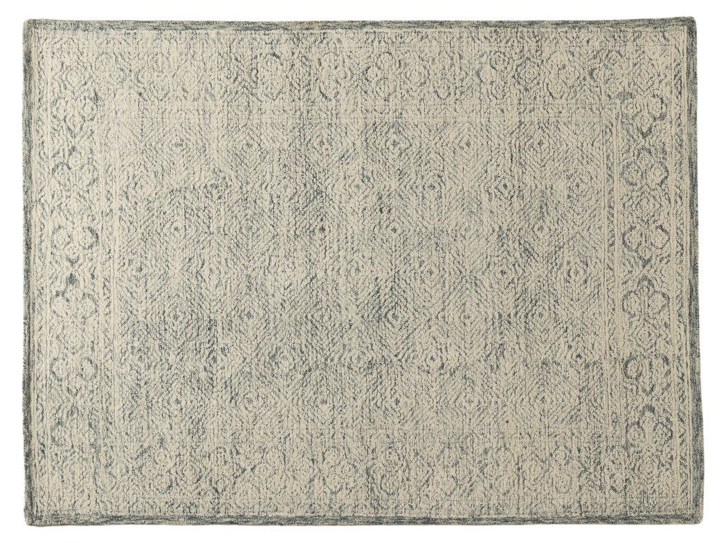 Aqua Vintage -  Handcrafted Wool Carpet - Wool - 7*5 ft