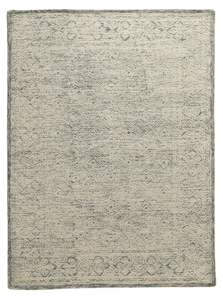 Aqua Vintage -  Handcrafted Wool Carpet - Wool - 7*5 ft