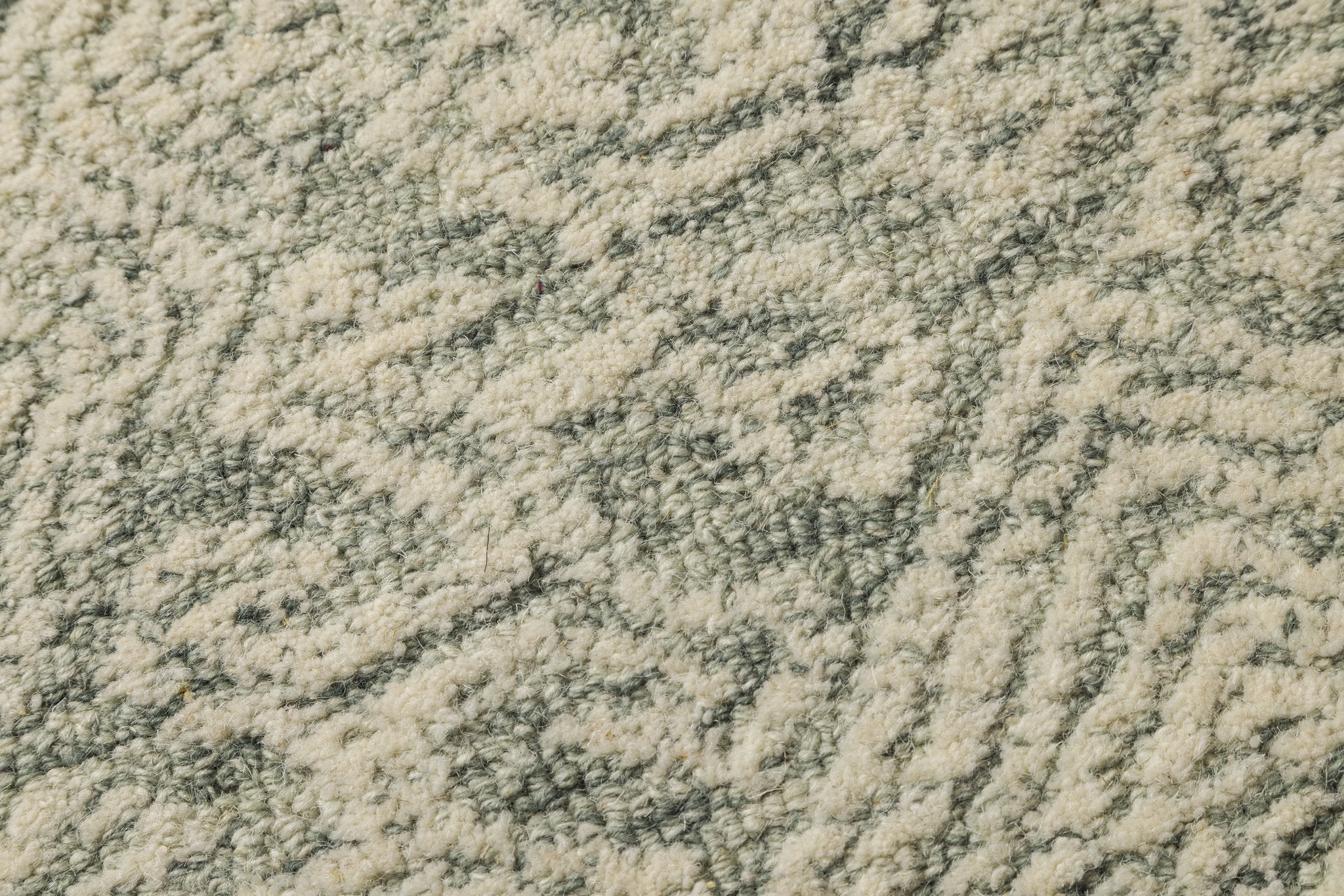 Aqua Lattice -  Handcrafted Wool Carpet - Wool - 7*5 ft