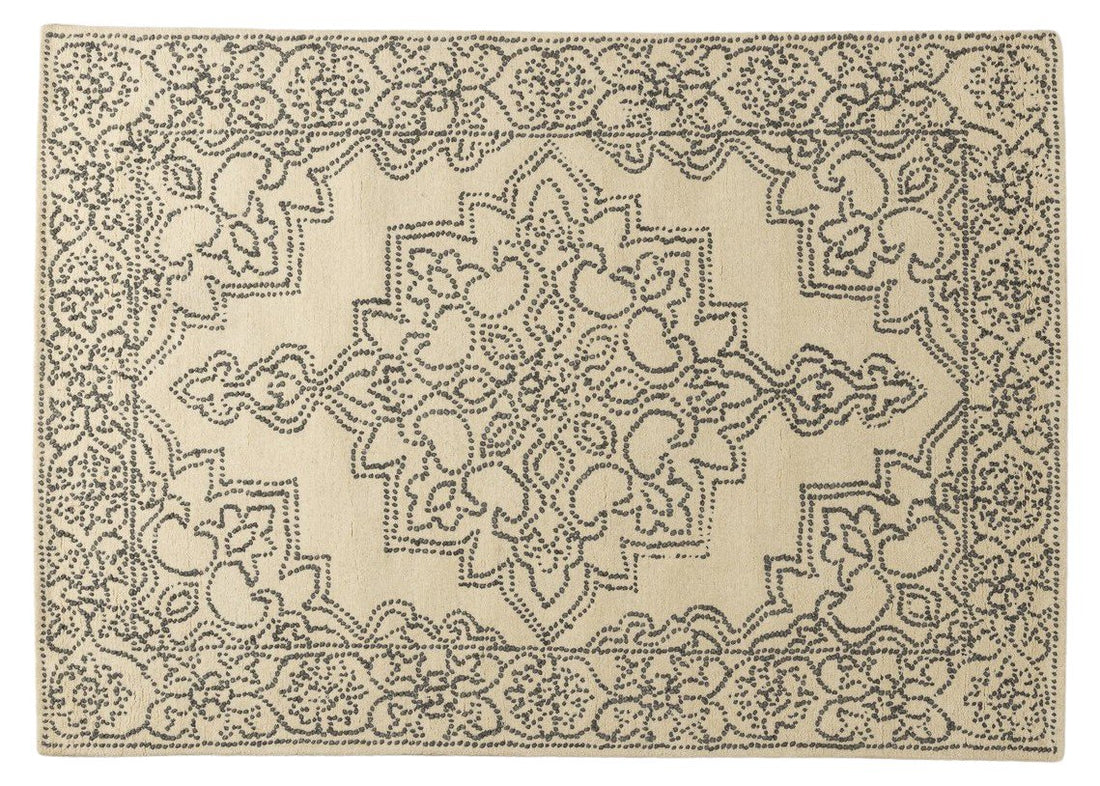 Honeycomb Gold -  Handcrafted Wool Carpet - Wool - 7*5 ft