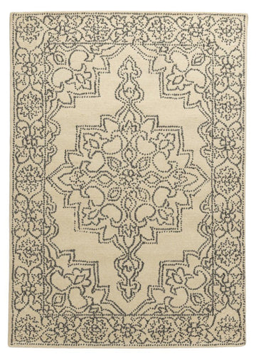 Honeycomb Gold -  Handcrafted Wool Carpet - Wool - 7*5 ft