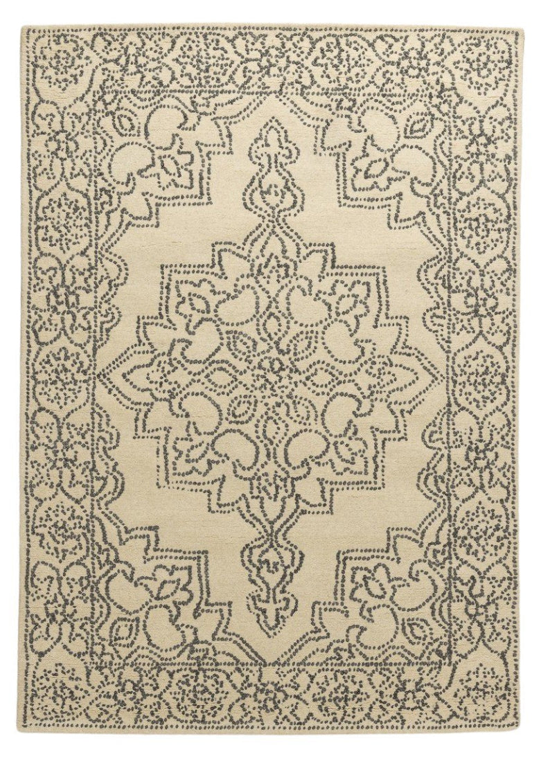 Honeycomb Gold -  Handcrafted Wool Carpet - Wool - 7*5 ft