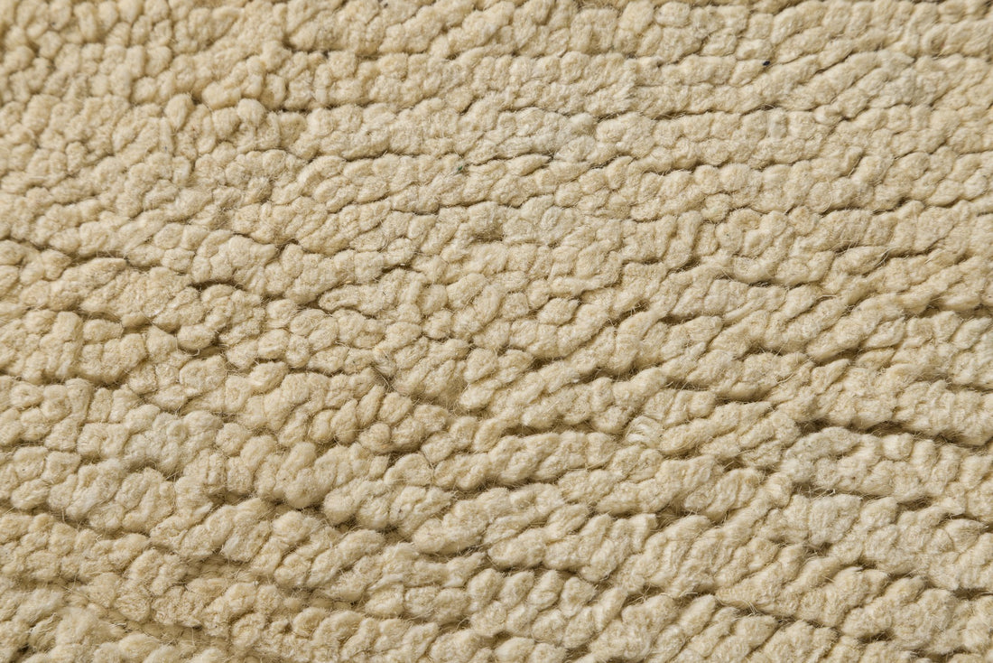 Beige Ripple -  Handcrafted Wool Carpet - Wool - 7*5 ft