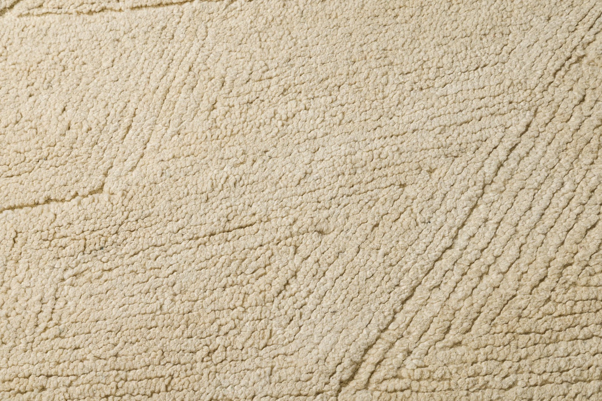 Beige Ripple -  Handcrafted Wool Carpet - Wool - 7*5 ft