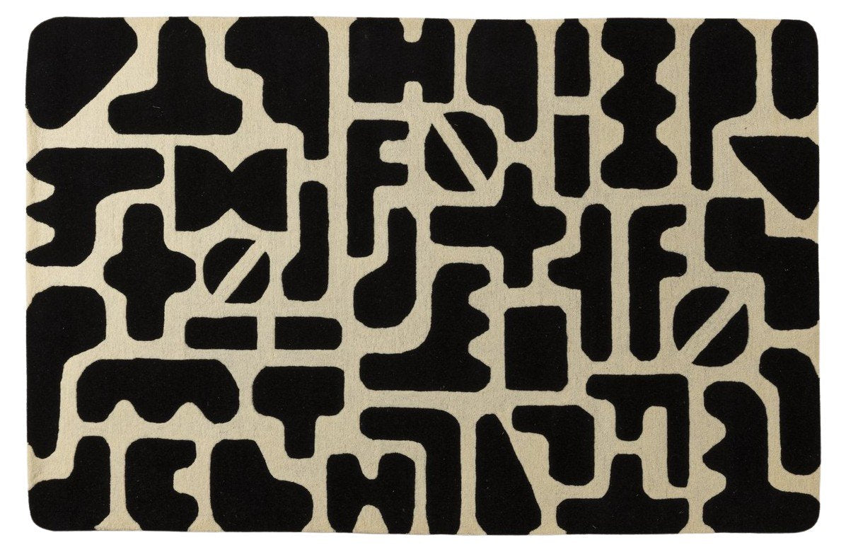 Obsidian - Handcrafted Wool Carpet - Wool - 7*5 ft