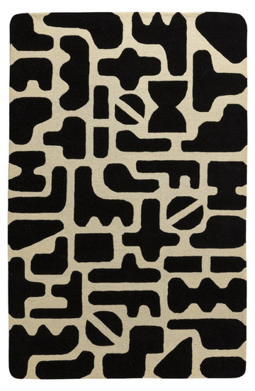 Obsidian - Handcrafted Wool Carpet - Wool - 7*5 ft