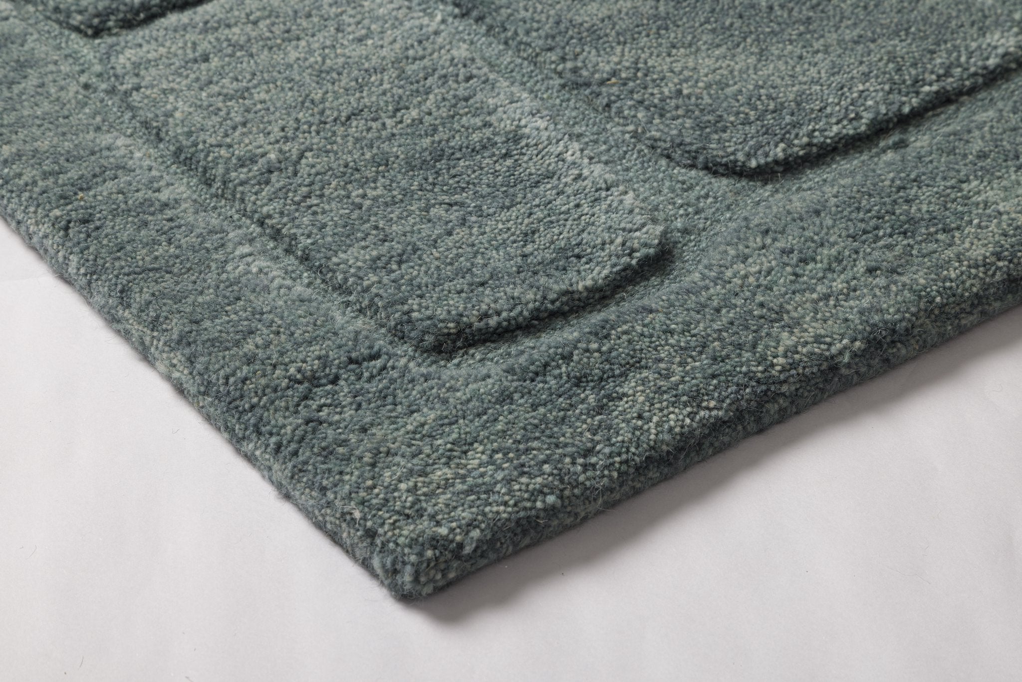 Brick Textured - Handcrafted Wool Carpet - Wool - 7*5