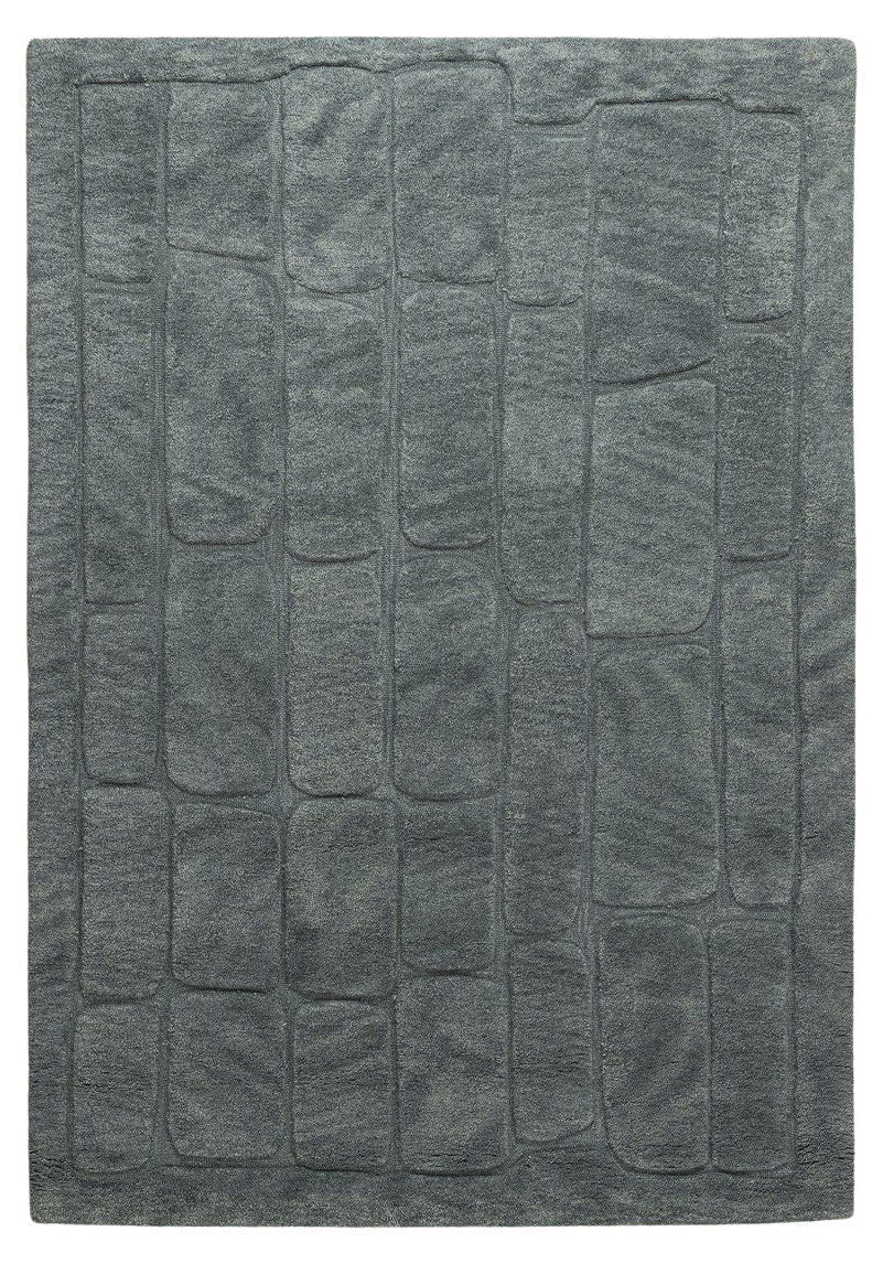 Brick Textured - Handcrafted Wool Carpet - Wool - 7*5