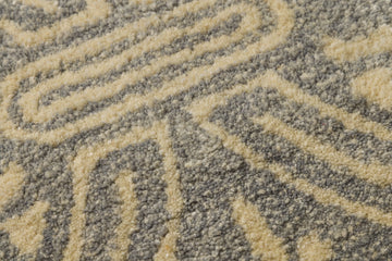 Ornate Loop - Handcrafted Silk Wool Carpet - 60% New Zeland Wool + 40% Silk - 8*10