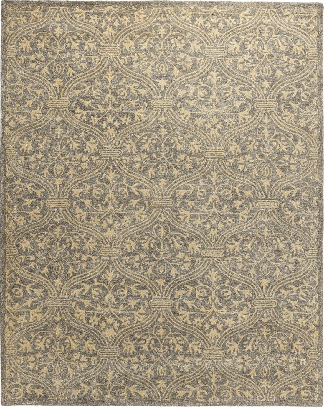 Ornate Loop - Handcrafted Silk Wool Carpet - 60% New Zeland Wool + 40% Silk - 8*10