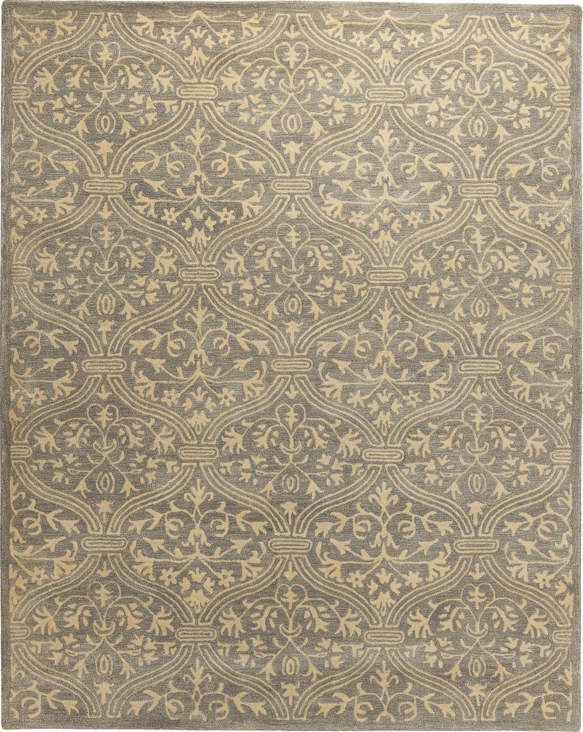 Ornate Loop - Handcrafted Silk Wool Carpet - 60% New Zeland Wool + 40% Silk - 8*10