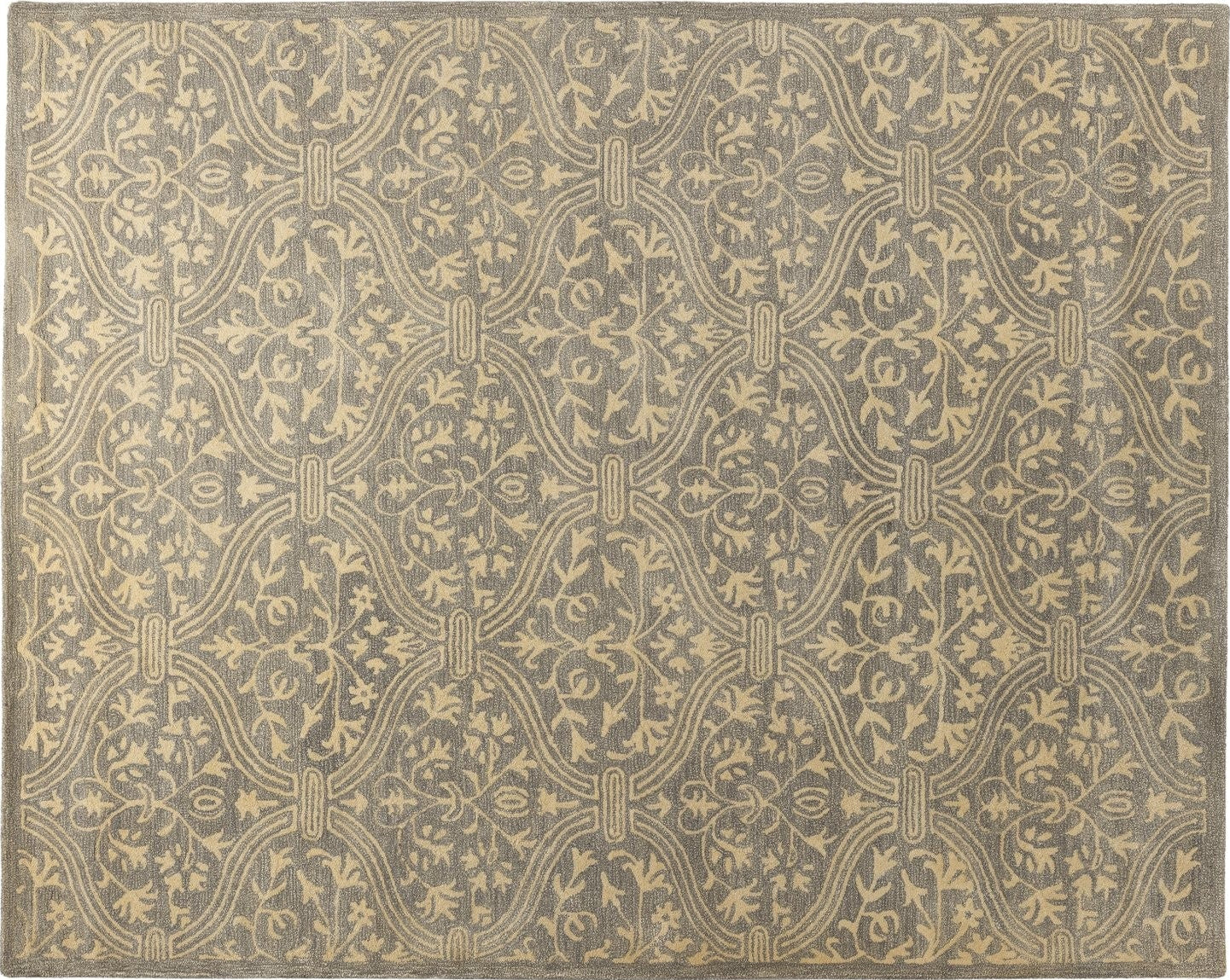 Ornate Loop - Handcrafted Silk Wool Carpet - 60% New Zeland Wool + 40% Silk - 8*10