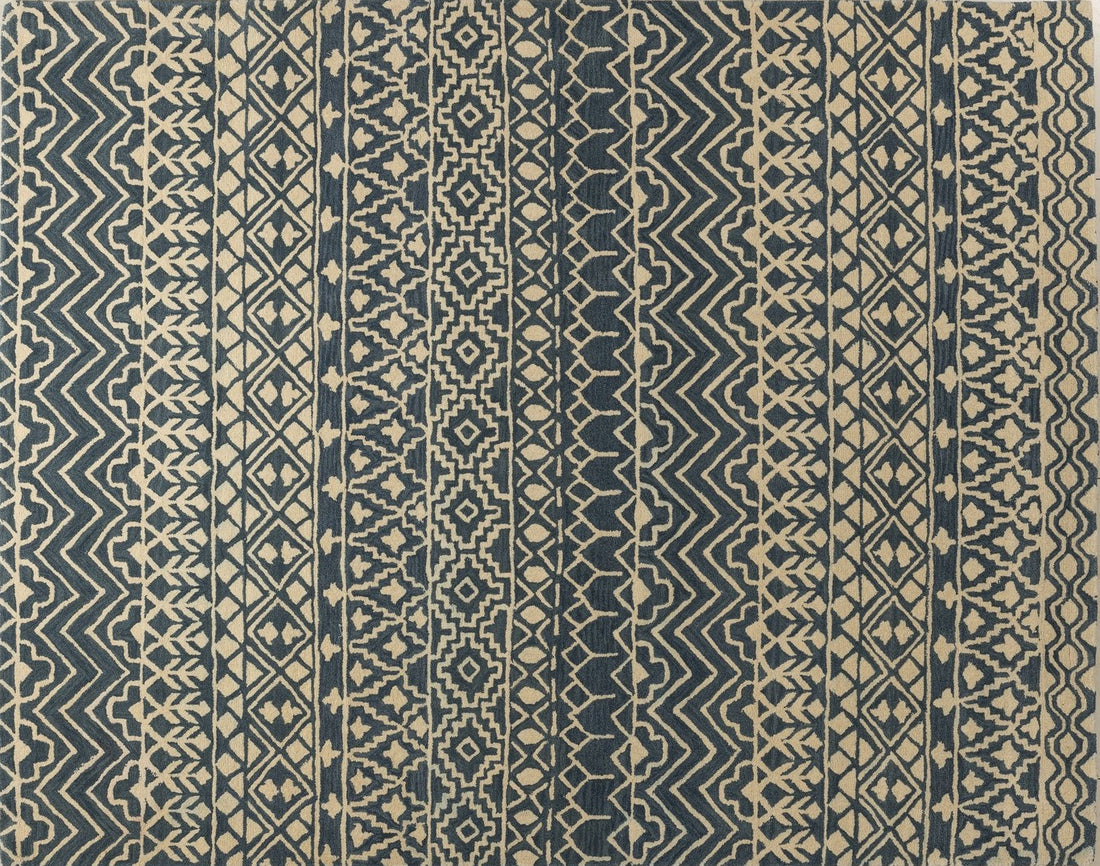 Tribal Rhythm – Handcrafted Wool Rug - 100% New Zeland Wool - 8*10
