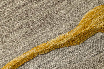 Golden Veins – Sculpted Wool Carpet - 100% Wool - 8*5