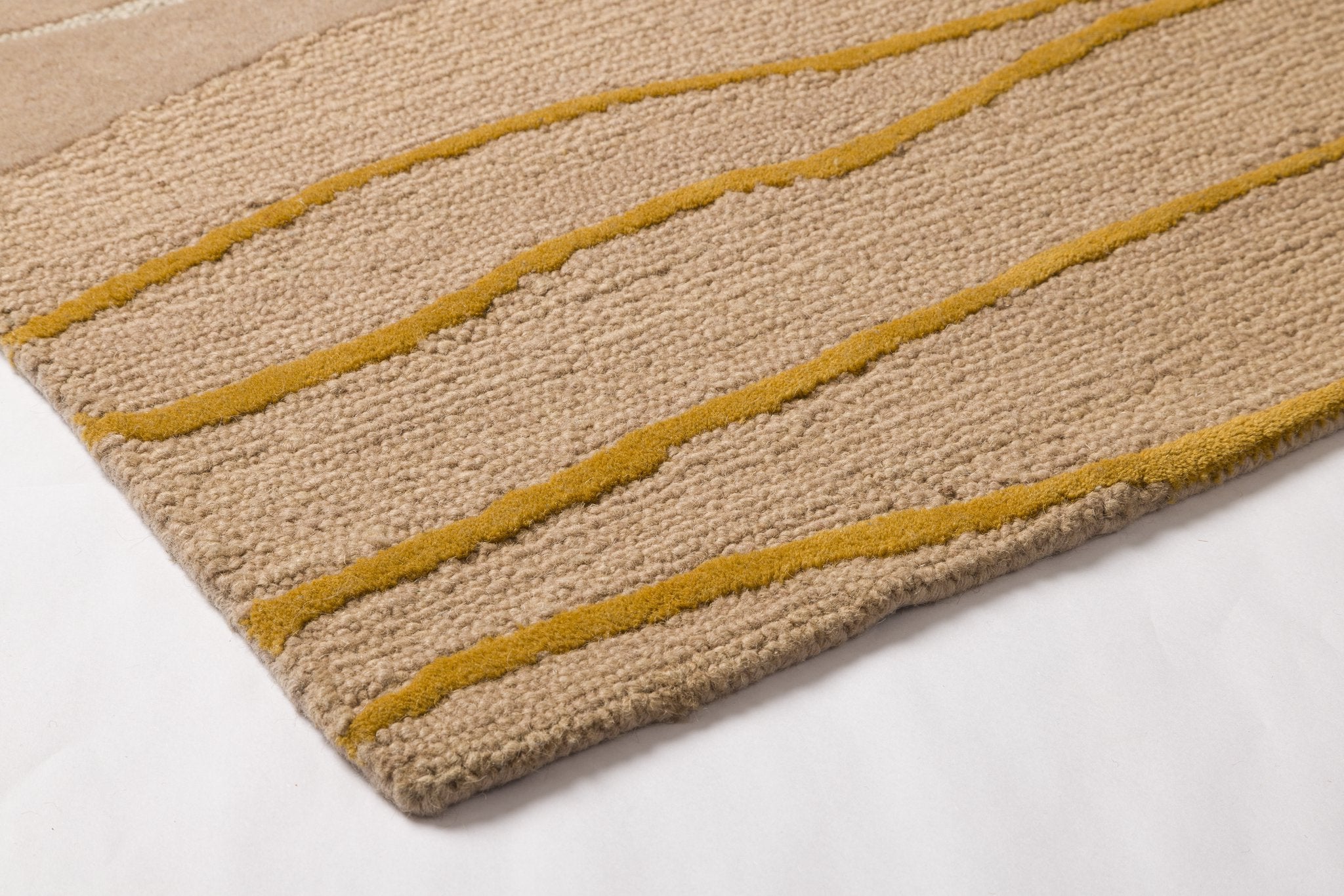 Soft Dunes – Minimalist Wool Carpet - Wool and Silk - 8*5