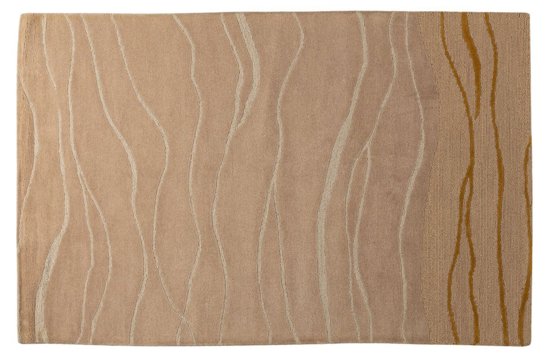 Soft Dunes – Minimalist Wool Carpet - Wool and Silk - 8*5