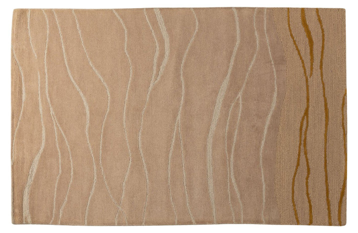 Soft Dunes – Minimalist Wool Carpet - Wool and Silk - 8*5