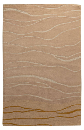 Soft Dunes – Minimalist Wool Carpet - Wool and Silk - 8*5