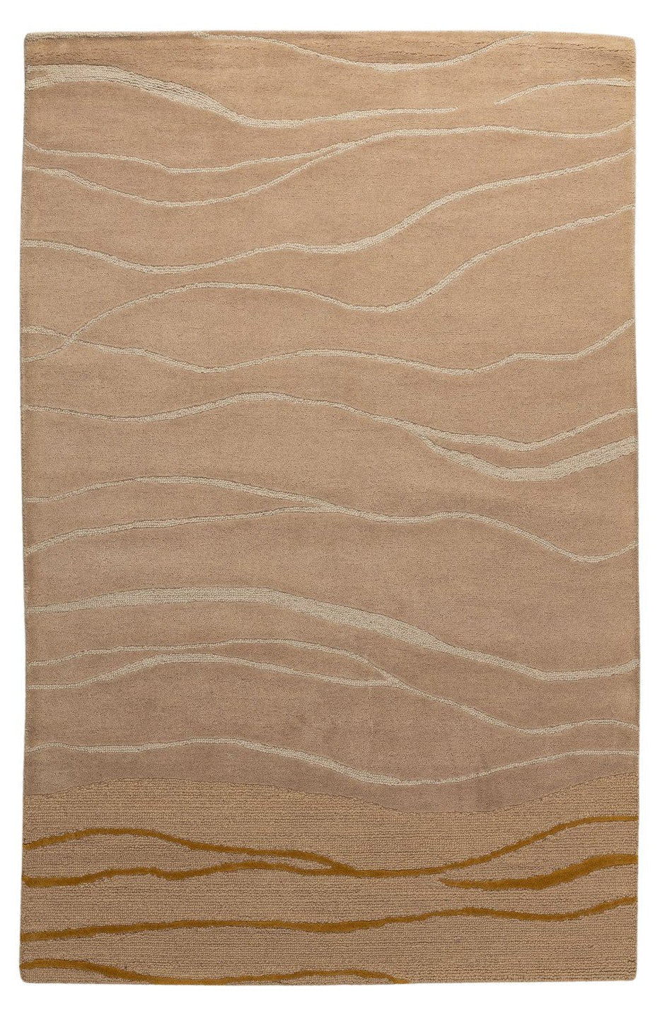 Soft Dunes – Minimalist Wool Carpet - Wool and Silk - 8*5