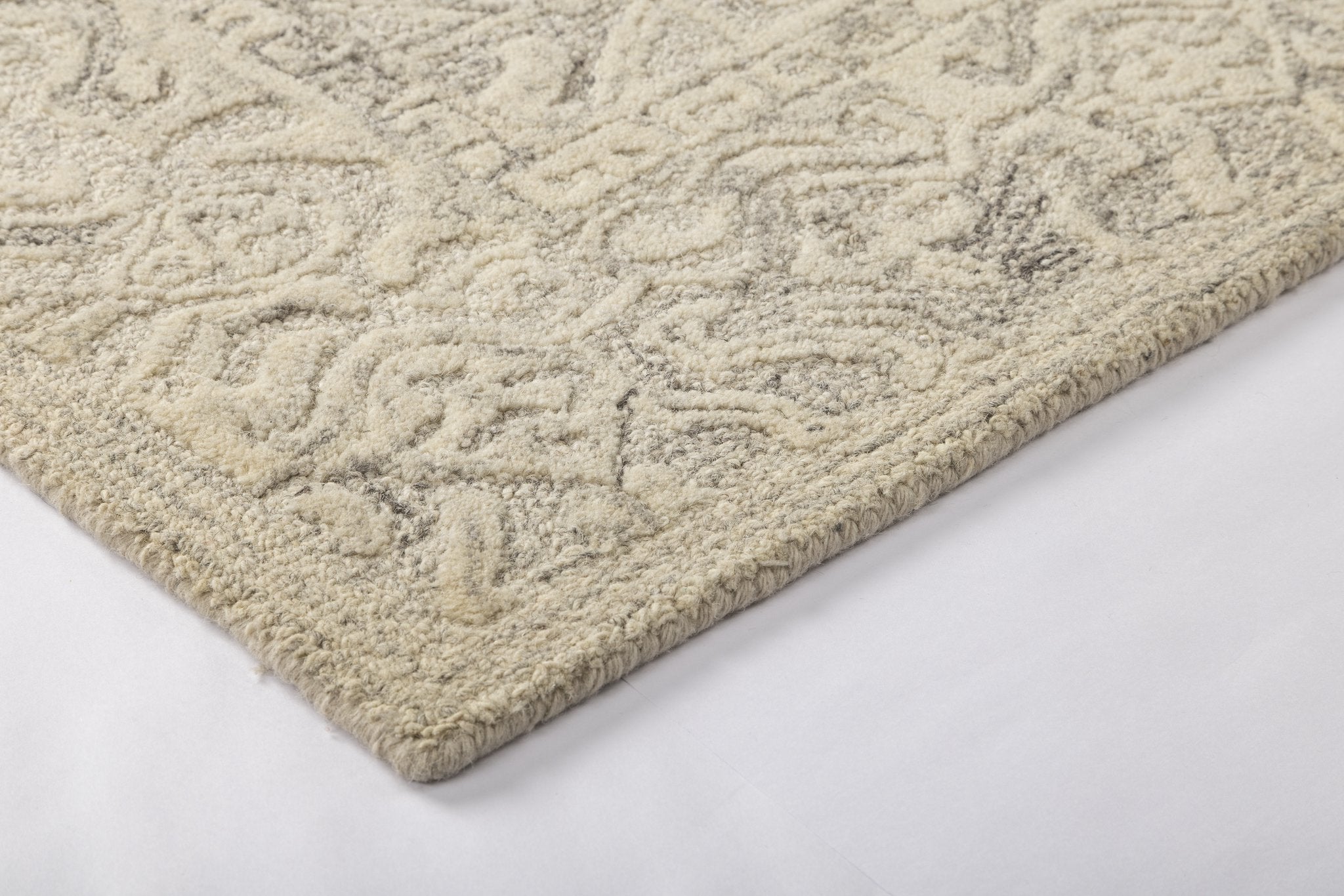 Ivory Heirloom - Handcrafted wool carpet - 100 % Wool - 8*5 ft