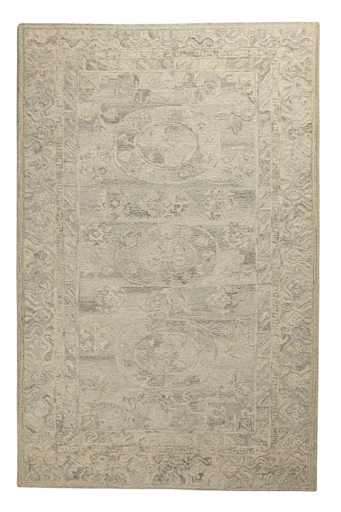 Ivory Heirloom - Handcrafted wool carpet - 100 % Wool - 8*5 ft