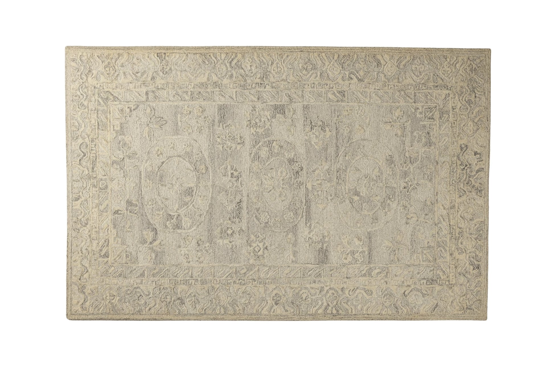 Ivory Heirloom - Handcrafted wool carpet - 100 % Wool - 8*5 ft
