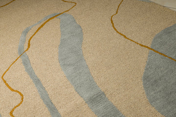 Drift Lines - Handcrafted Wool Carpet - 100% Wool - 8*5