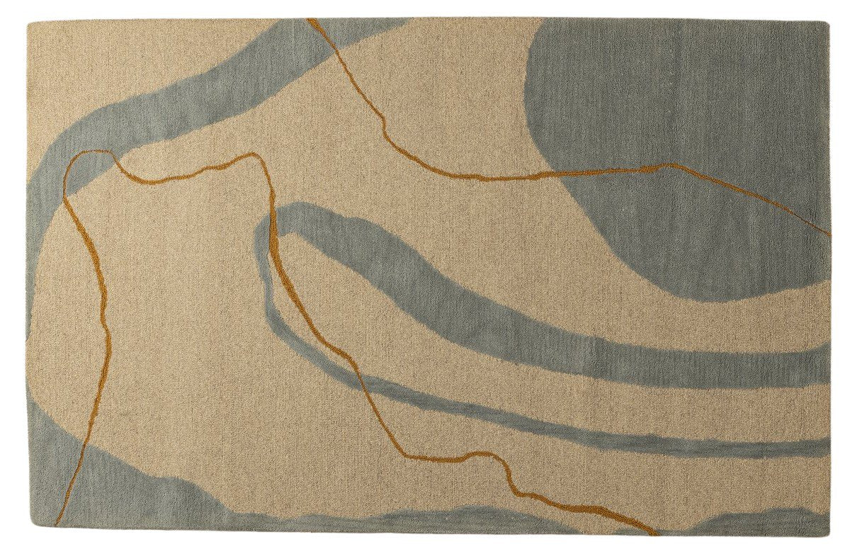 Drift Lines - Handcrafted Wool Carpet - 100% Wool - 8*5