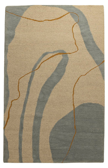 Drift Lines - Handcrafted Wool Carpet - 100% Wool - 8*5