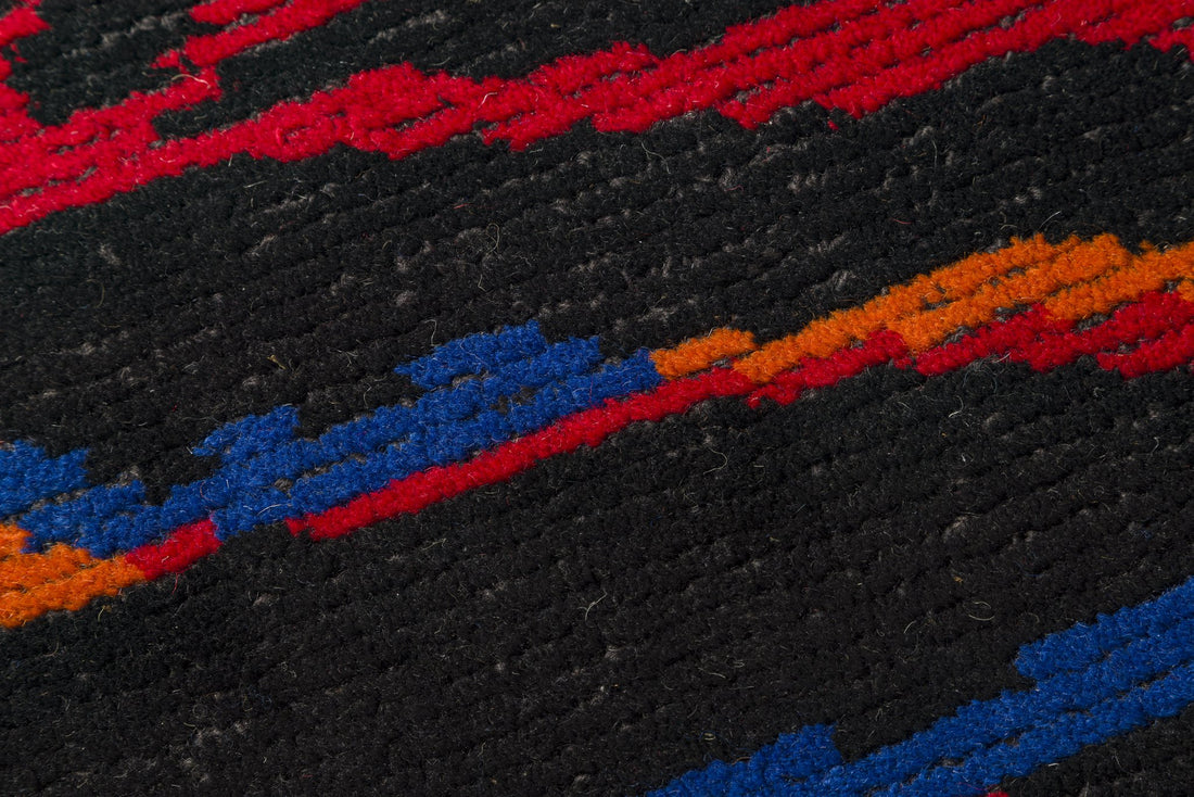 Midnight Pulse - Handcrafted Wool Carpet - 100% Wool - 8*5