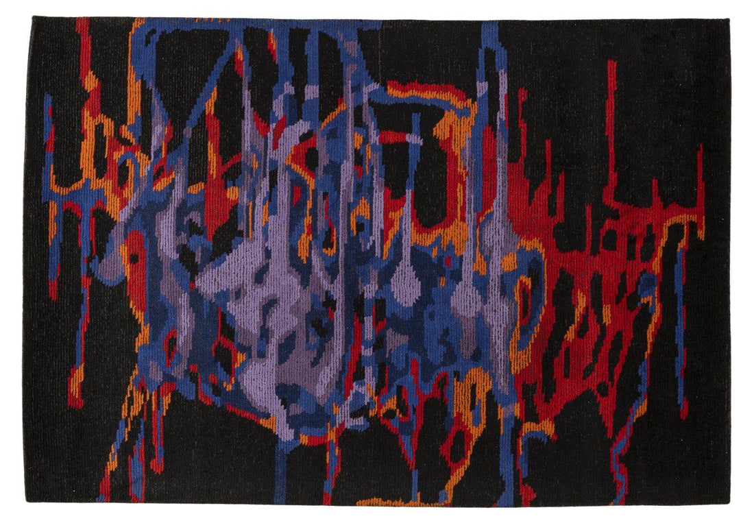 Midnight Pulse - Handcrafted Wool Carpet - 100% Wool - 8*5