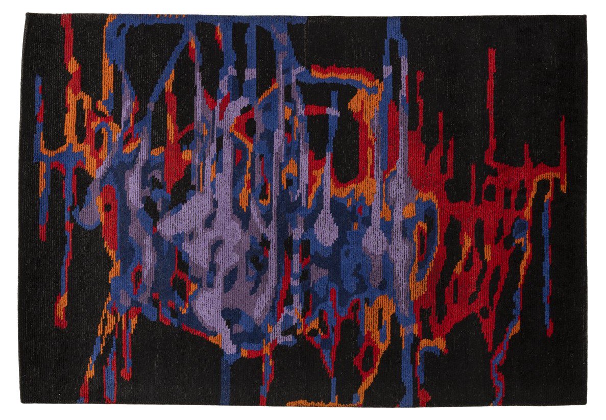 Midnight Pulse - Handcrafted Wool Carpet - 100% Wool - 8*5