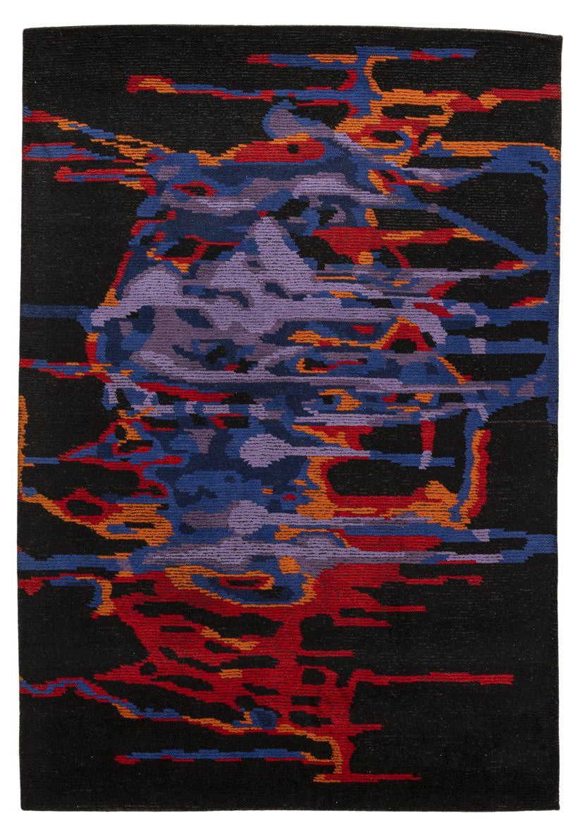 Midnight Pulse - Handcrafted Wool Carpet - 100% Wool - 8*5