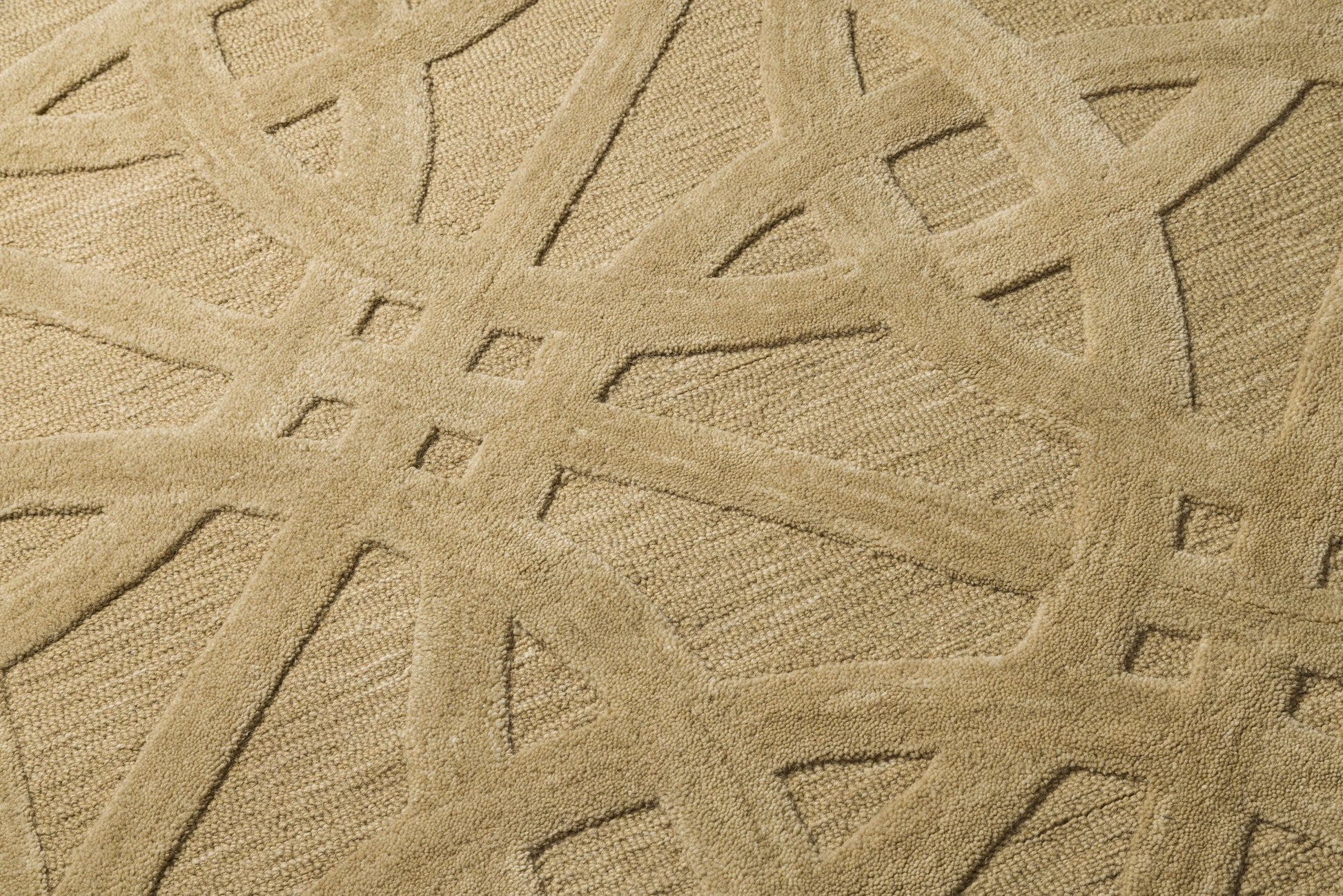 Sandweave Geometry - Handcrafter Wool Carpet - 100% Wool - 8*5