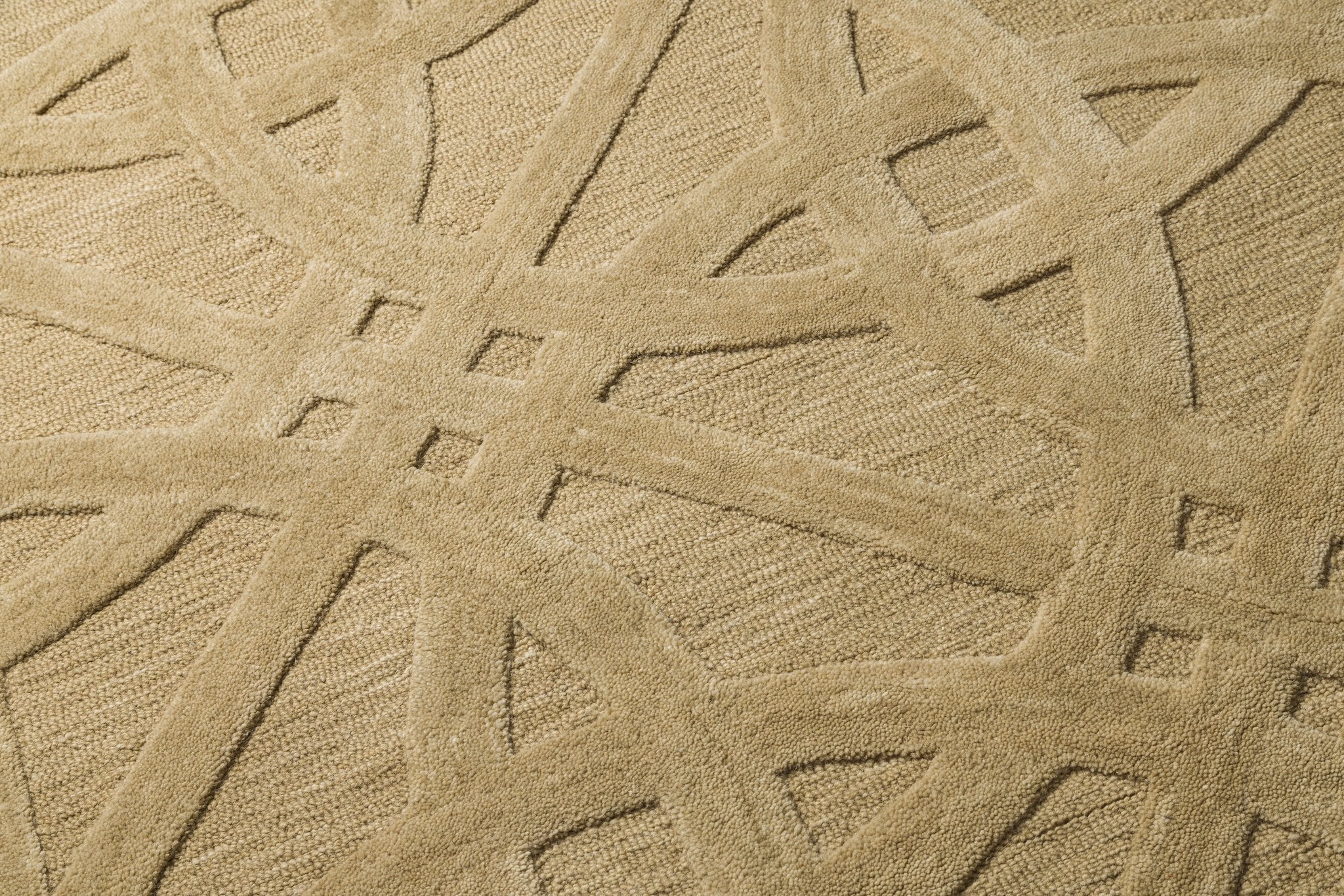 Sandweave Geometry - Handcrafter Wool Carpet - 100% Wool - 8*5