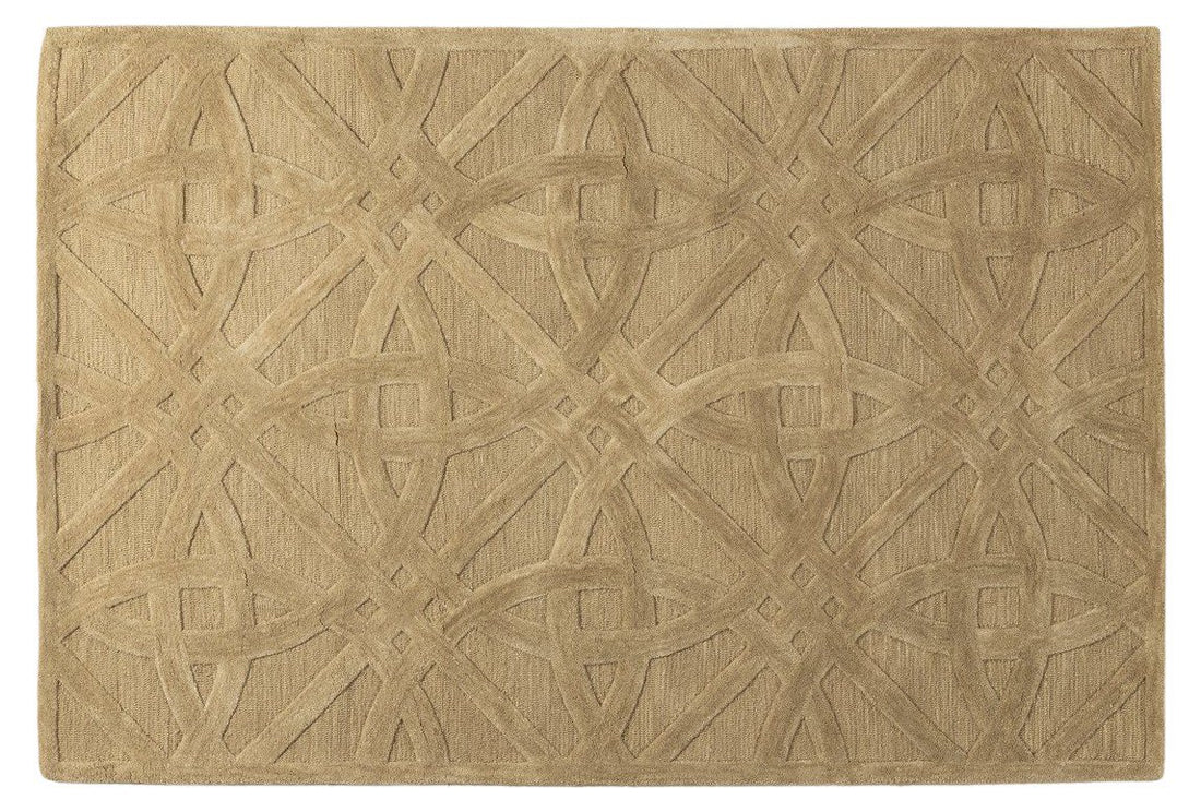 Sandweave Geometry - Handcrafter Wool Carpet - 100% Wool - 8*5