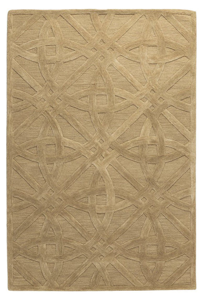 Sandweave Geometry - Handcrafter Wool Carpet - 100% Wool - 8*5