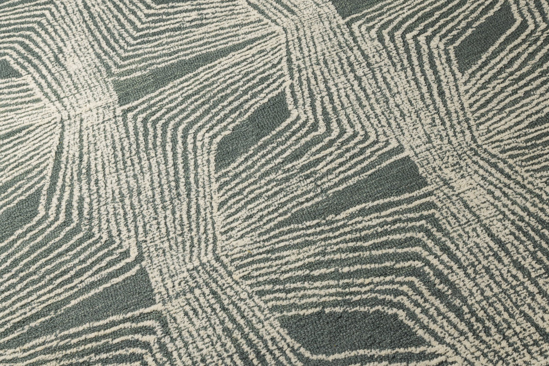 Echo Lines - Handcrafted Wool Carpet - 100% Wool - 8*5