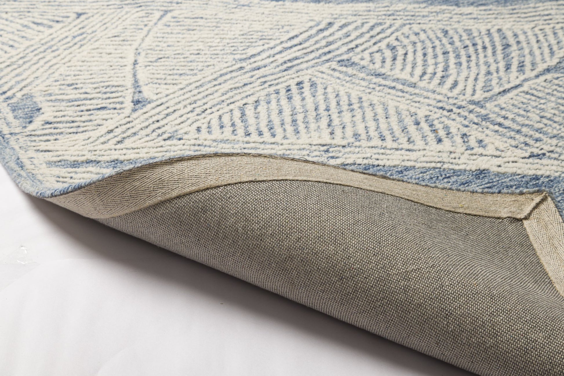 Blue Canopy – Textured Wool Carpet - 100% Wool - 8*5