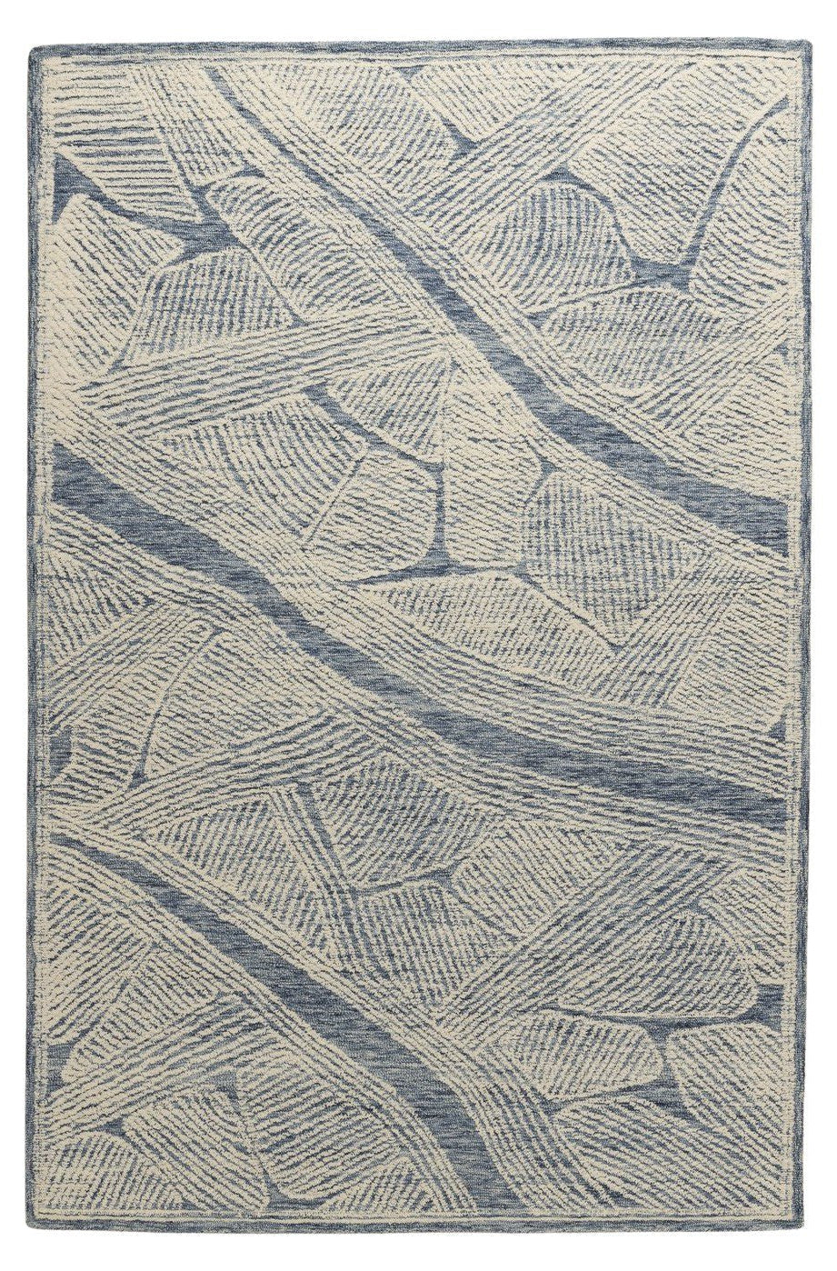 Blue Canopy – Textured Wool Carpet - 100% Wool - 8*5