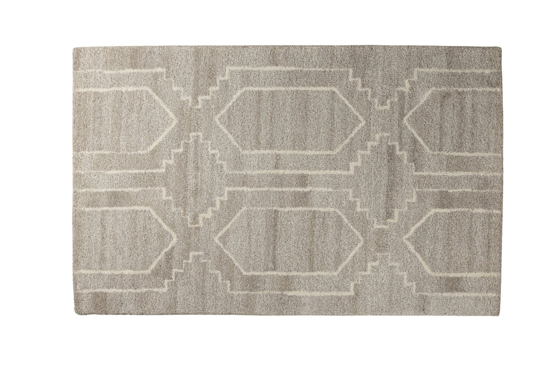 Architectural Weave - Handcrafted Wool Carpet - 100 % Wool - 8*5 ft