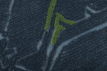 Midnight Mosaic - Handcrafted Wool Carpet - 100 % Wool - 8*5 ft