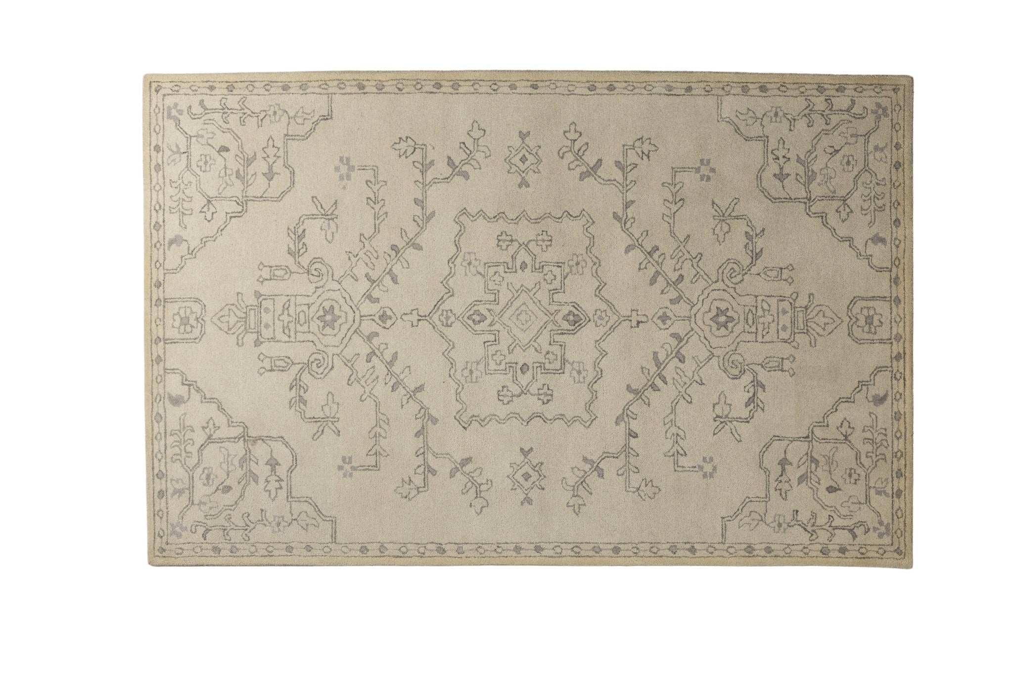 Heritage Bloom - Handcrafted Wool Carpet - 100 % Wool - 8*5 ft