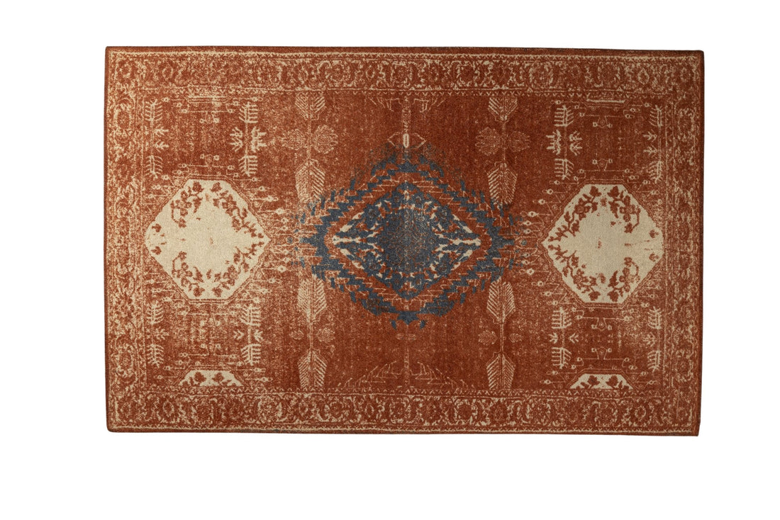 Desert Ember Medallion- Handcrafted Wool Carpet - 100 % Wool - 8*5 ft